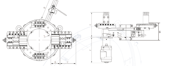 Aufgeteilter Od-Berg hydraulischer Rohr-Ausschnitt und Abkantmaschine-kalter Ausschnitt für Öl u. Erdgasleitung repaire